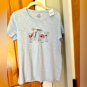 NWT j crew graphic cocktail collector tee
